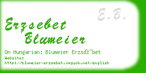 erzsebet blumeier business card